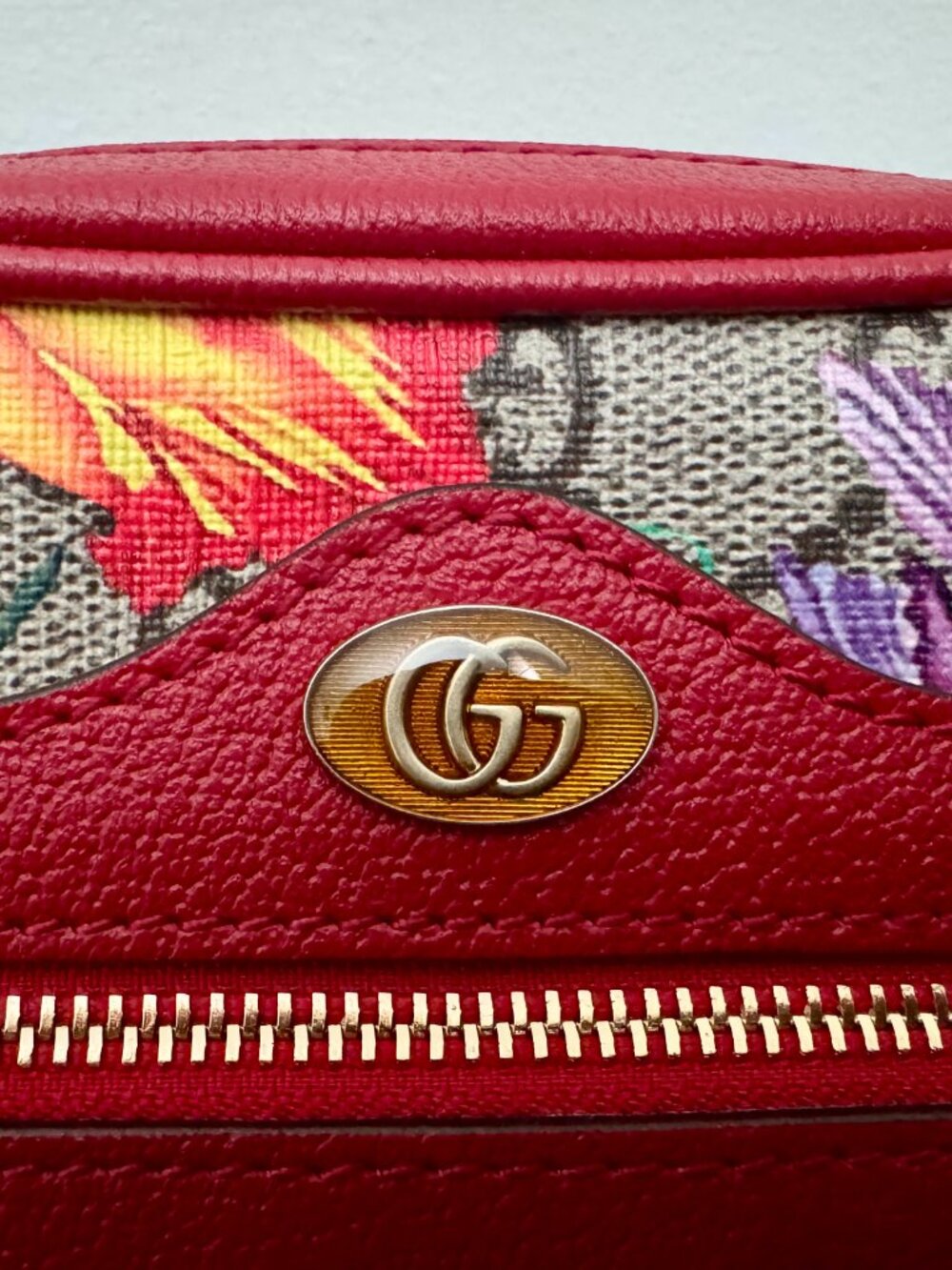 Gucci Ophidia GG Flora Flower Supreme Canvas Leather Crossbody Shoulder Bag - Picture 6 of 8